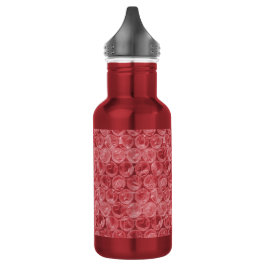 Rotes Blasenwickelmuster Edelstahlflasche