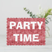 Rotes Blasenwickelmuster Einladung (Stehend Vorderseite)