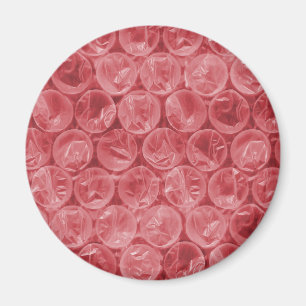 Rotes Blasenwickelmuster Magnet