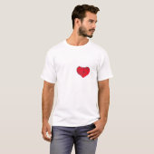Rotes Blatt-Herz T-Shirt (Vorne ganz)
