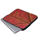 Rotes Blatt Laptopschutzhülle (Vorne Knopf)