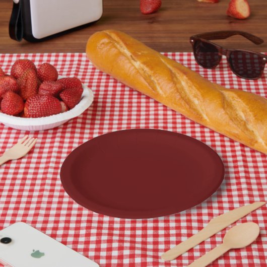 Rotes Blatt Pappteller (Picknick)