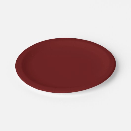 Rotes Blatt Pappteller (Schrägansicht)