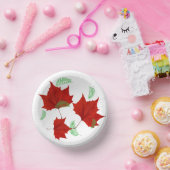 Rotes Blatt und Ferne Pappteller (Party)