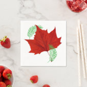 Rotes Blatt und Ferne Serviette (Beispiel)