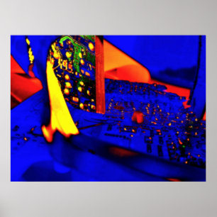 Rotes Blau 10^23 Poster