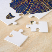 Rotes Blau Australien-Gekritzel-TANs Puzzle (Seite)