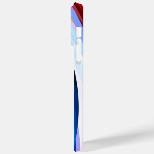 Rotes Blau Case-Mate iPhone Hülle (Rückseite / Links)