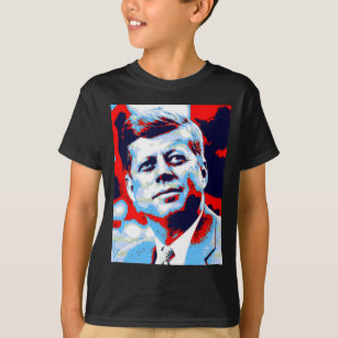 Rotes Blau der Pop-Kunst-JFK John F. Kennedy T-Shirt