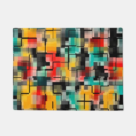 Rotes Blau Fußmatte (Vorderseite)