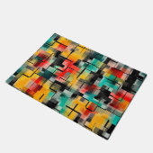 Rotes Blau Fußmatte (Schrägansicht)