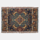 Rotes Blau im marokkanischen Stil Decke (Vorderseite)