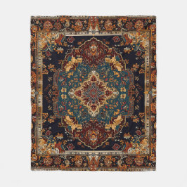 Rotes Blau im marokkanischen Stil Fleecedecke