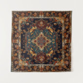 Rotes Blau im marokkanischen Stil Wandteppich (Vorderseite)