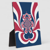 Rotes Blau Kaleidoskop Art Print Fotoplatte (Seite)