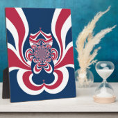 Rotes Blau Kaleidoskop Art Print Fotoplatte (Seite)