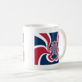 Rotes Blau Kaleidoskop Art Print Kaffeetasse (VorderseiteRechts)