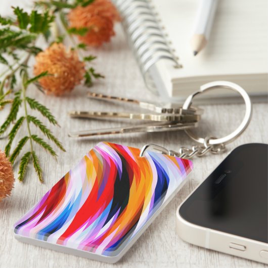 Rotes Blau Schlüsselanhänger (Vorderseite rechts)