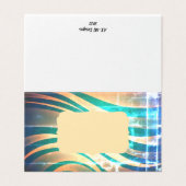 Rotes Blau und Peach Grußkarten (Außenseite Aufgefaltet)