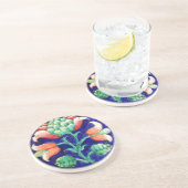 Rotes Blau Untersetzer (Seite)