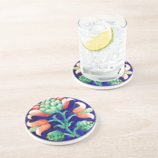 Rotes Blau Untersetzer (Seite)