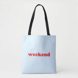Rotes Blau "Wochenende" Tasche