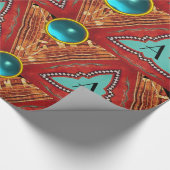 ROTES BLAUES ABSTRAKT GEOMETRISCHES DREIECKGEM MON GESCHENKPAPIER (Ecke)