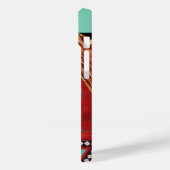 ROTES BLAUES ABSTRAKT GEOMETRISCHES DREIGEMONOGRAM Case-Mate iPhone HÜLLE (Rückseite / Links)