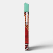 ROTES BLAUES ABSTRAKT GEOMETRISCHES DREIGEMONOGRAM Case-Mate iPhone HÜLLE (Rückseite / Links)