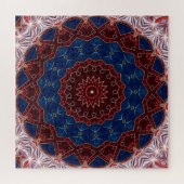 Rotes Blaues Dekoratives Puzzle (Horizontal)