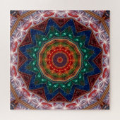 Rotes Blaues Dekoratives Puzzle (Horizontal)