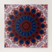 Rotes Blaues Dekoratives Puzzle (Horizontal)