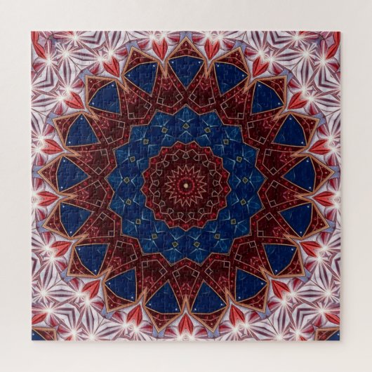 Rotes Blaues Dekoratives Puzzle (Vertikal)