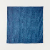 Rotes blaues Leder Wandteppich (Vorderseite (Horizontal))