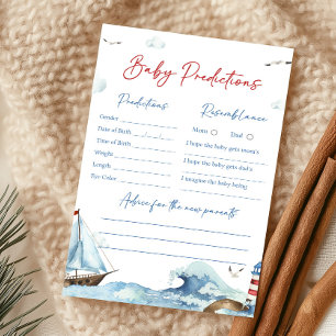 Rotes Blaues Maritimes Babyspiel für Vorhersagen