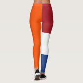 Rotes Blaues Orange Flaggen Farben Leggings (Rückseite)