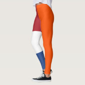 Rotes Blaues Orange Flaggen Farben Leggings (Links)