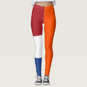 Rotes Blaues Orange Flaggen Farben Leggings (Vorderseite)