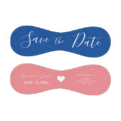 Rotes Blaues Skript Herz Save the Dates Basebal Baseball (Paneele)