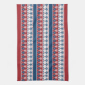 Rotes blaues Streifenmuster Geschirrtuch (Vertikal)