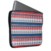 Rotes blaues Streifenmuster Laptopschutzhülle (Vorne Rechts)