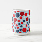 Rotes Blaues Tupfenmuster Kaffeetasse (Mittel)