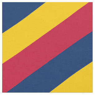 Rotes, blaues und gelbes gestreiftes Muster Stoff