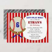 Rotes, blaues und weißes einladung (Vorne/Hinten)