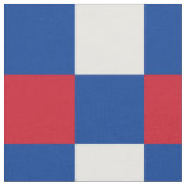 Rotes, blaues und weißes Schachbrettmuster Stoff (Nahaufnahme)