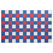 Rotes, blaues und weißes Schachbrettmuster Stoff (Fat Quarter (45,7 x 55,9 cm))