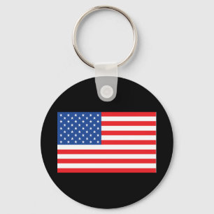 rotes blaues Weiß amerikanischer USA-Flagge Schlüsselanhänger