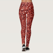 Rotes Bling, Glanz-Look, Leggings (Rückseite)