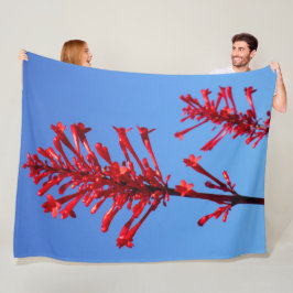 ROTES BLOOM FLEECEDECKE