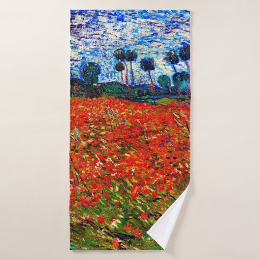 Rotes Blume Feld, Van Gogh Badehandtuch (Badehandtuch)